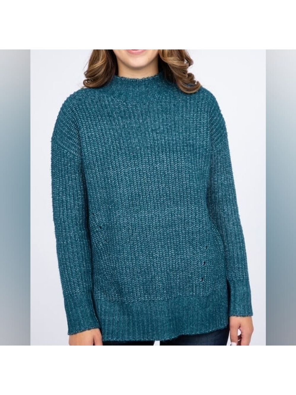 4X • Warehouse One • Mock Neck Tunic Sweater